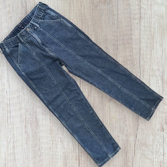 J.Crew Denim Barrel Pants Tapered Leg Medium Wash Blue Size 8 / 29 - Picture 1 of 9